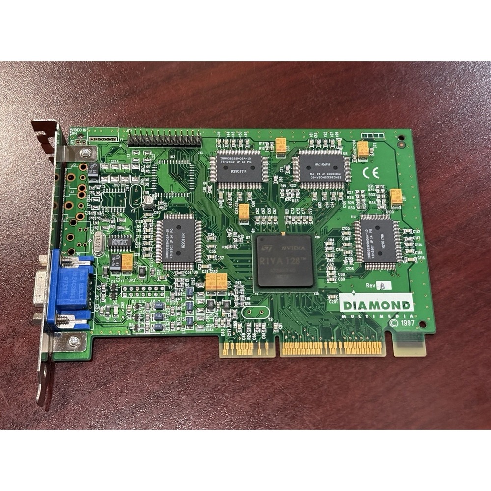 Diamond Viper V330 NVIDIA RIVA 128 4MB AGP Video Graphics Card 1997 Untested
